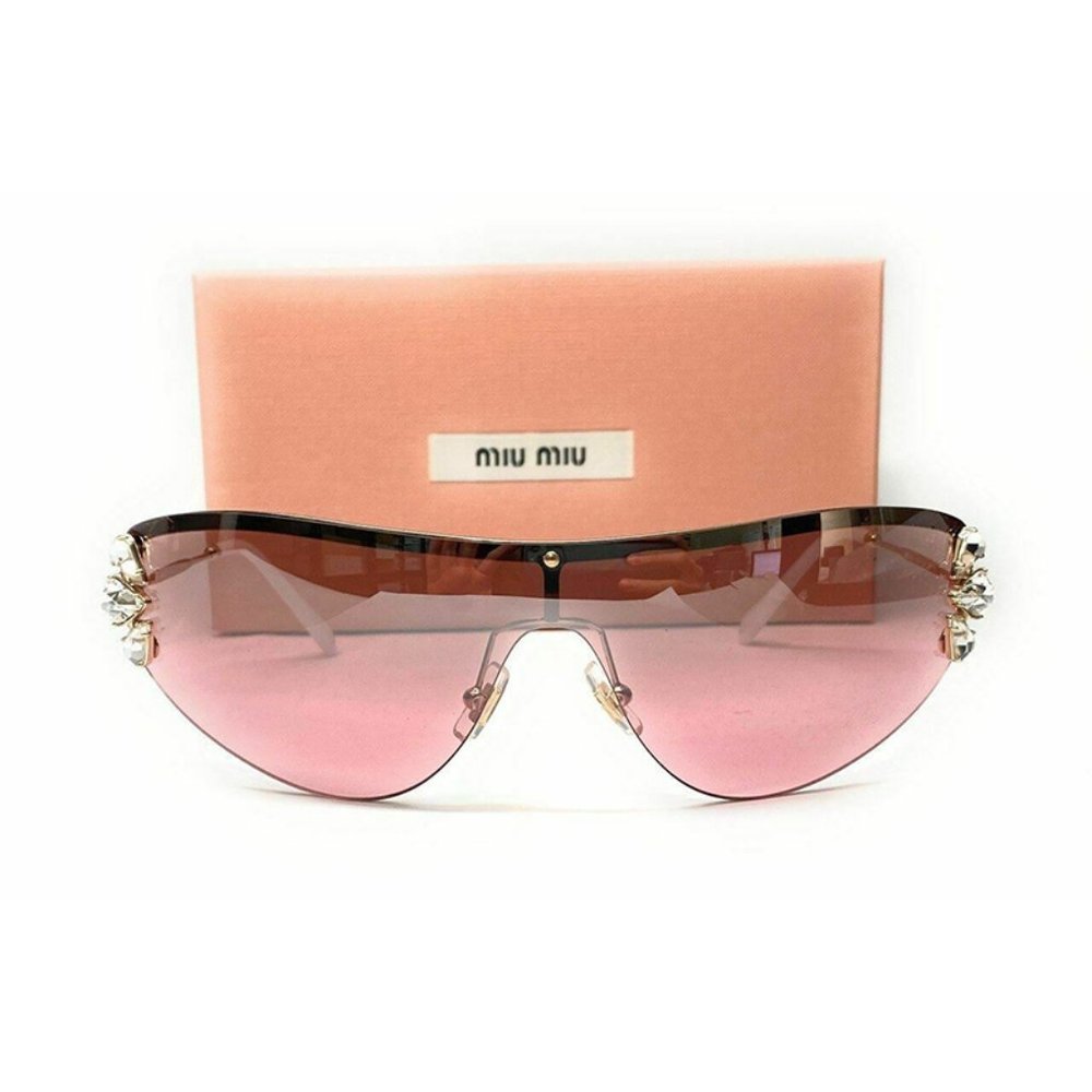 MIU MIU Sunglasses Women MU66US ZVN7L1 Irregular Shape Women's Sunglasses - Picture 3 of 4